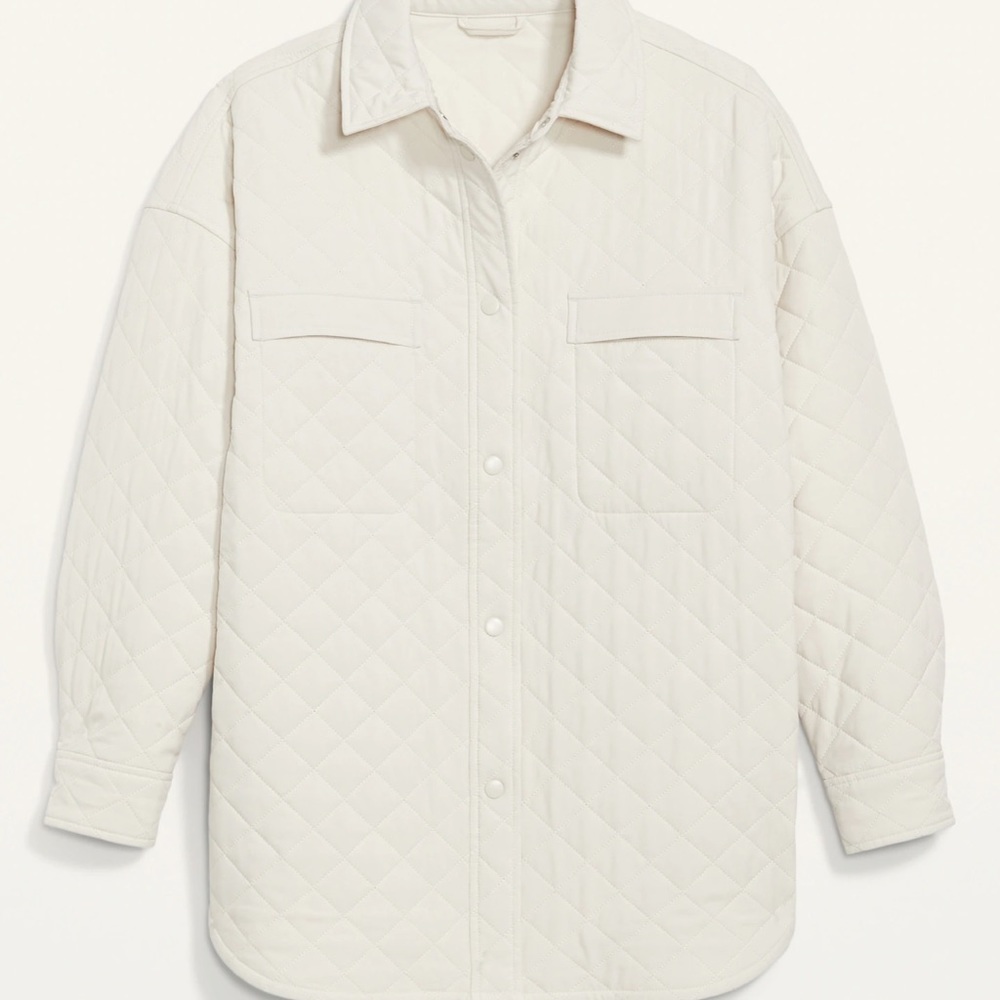 NWT Old Navy StretchTech Oversized Quilted Shacket for Women